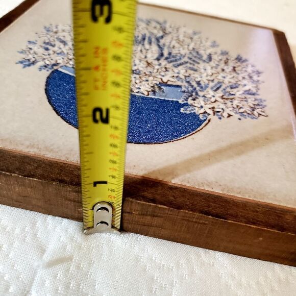 PIEMME Italian Floral Vase Clay Tile Decor - Picture 5 of 8